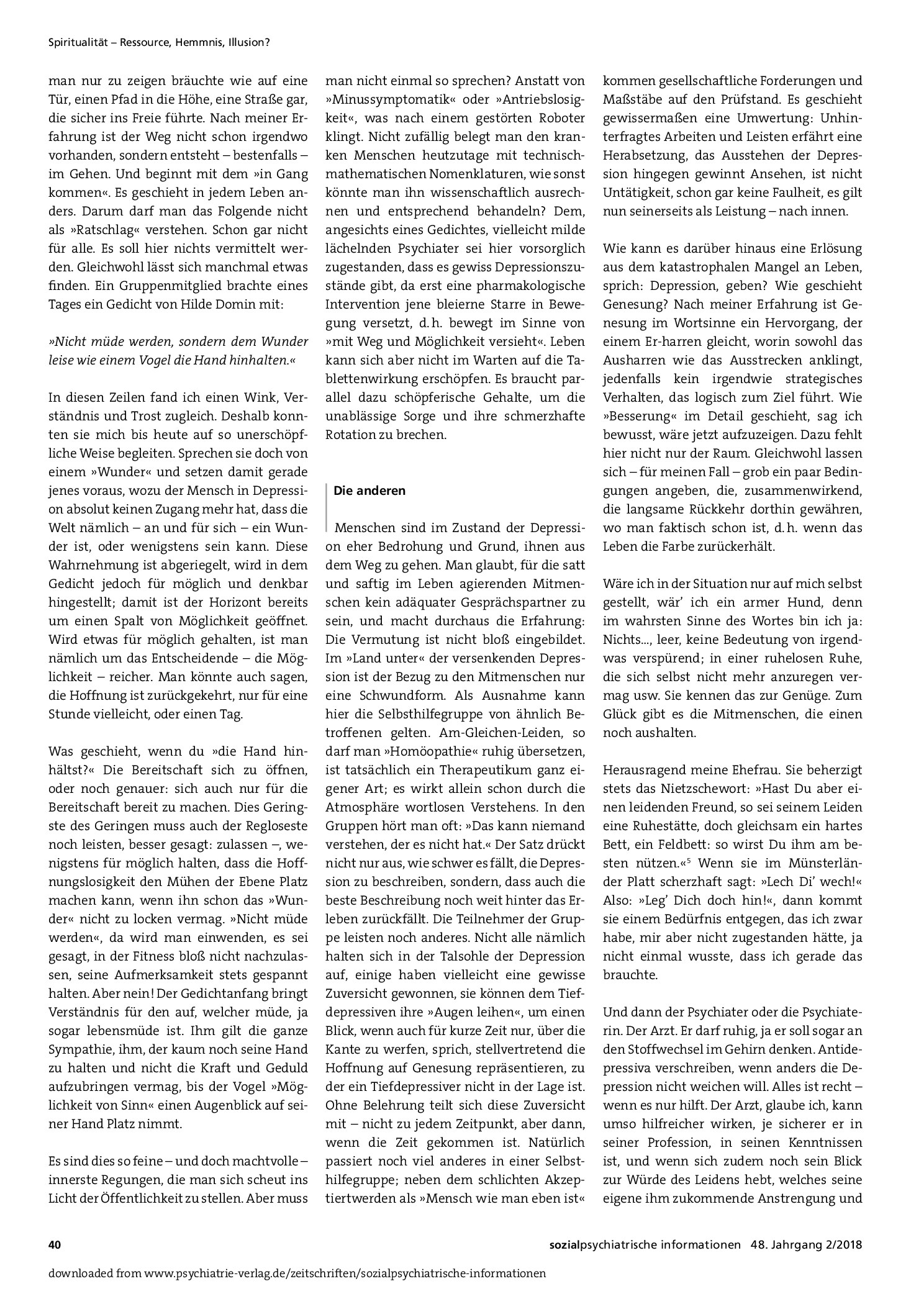 Vorschauseite 3: Wenn sich das Leben schon zu Lebzeiten verliert. Erfahrungen aus der Depression