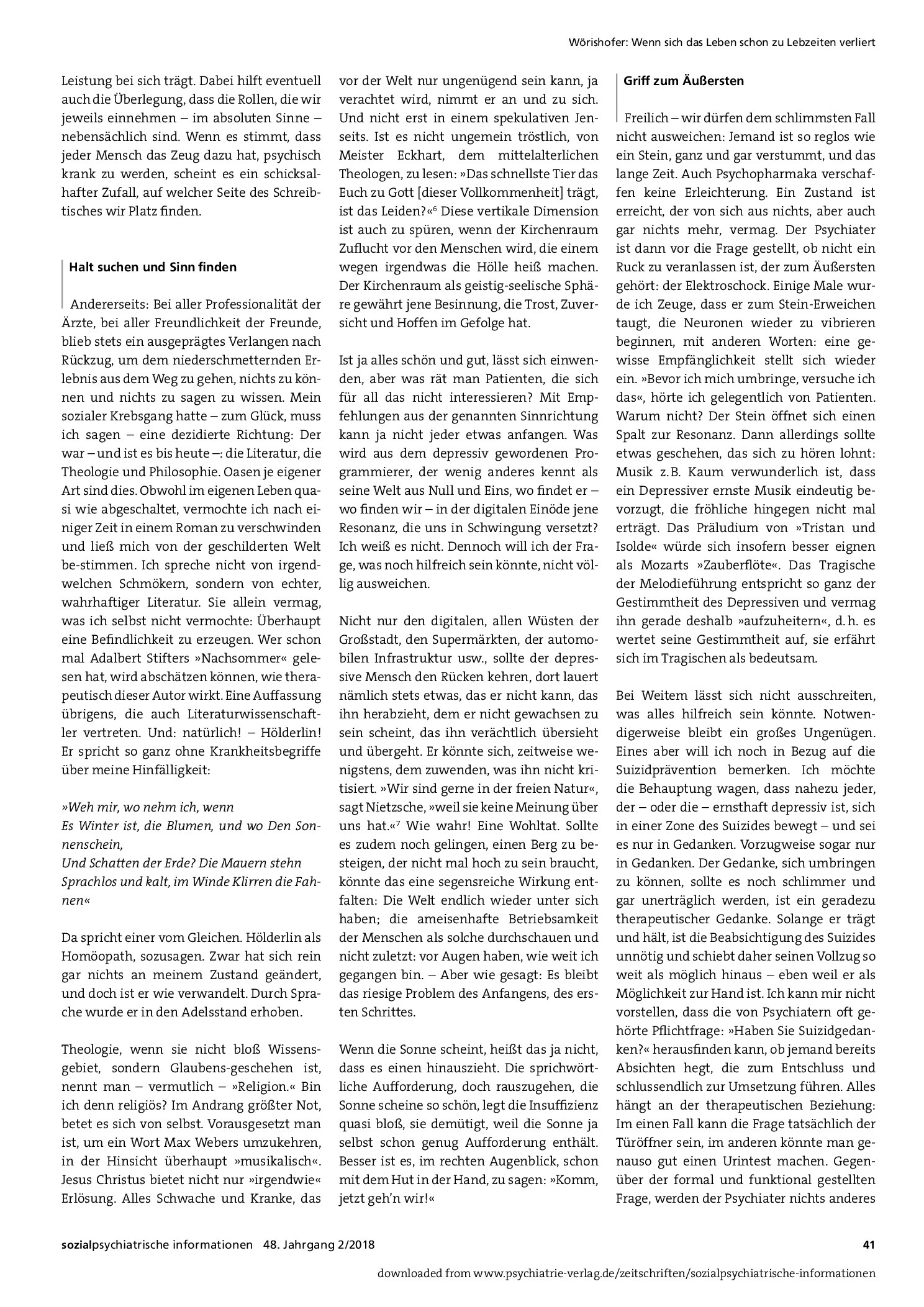 Vorschauseite 4: Wenn sich das Leben schon zu Lebzeiten verliert. Erfahrungen aus der Depression