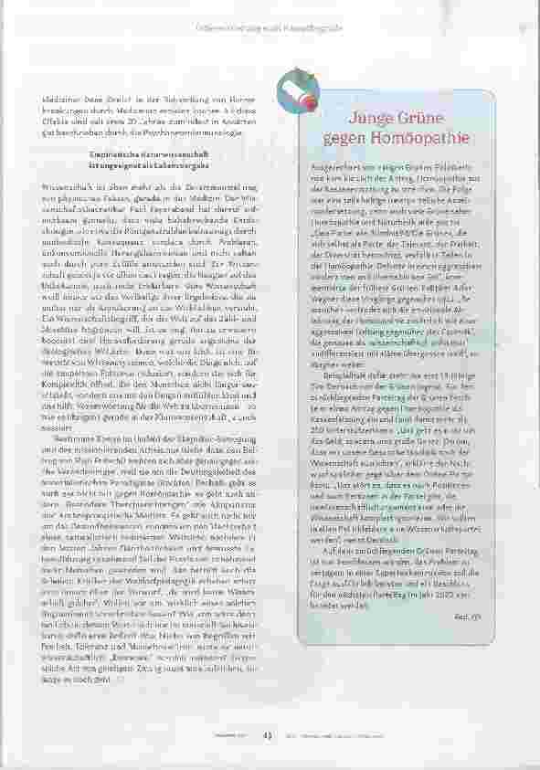 Vorschauseite 4: Wissenschaft! welche Wissenschaft? !