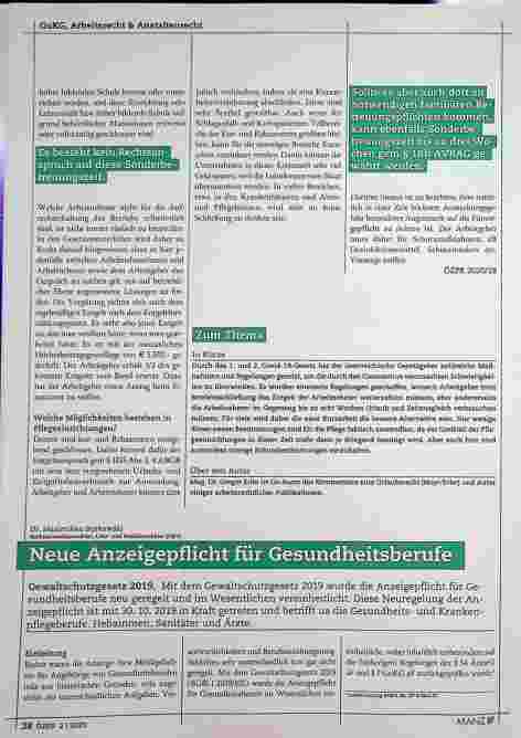 Vorschauseite 3: Arbeitsausfall infolge des Coronavirus - welche Möglichkeiten gibt es bei Pflegeeinrichtungen?