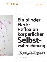 Vorschauseite 2: Ein blinder Fleck: Reflexion körperlicher Selbstwahrnehmung
