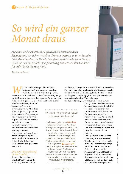 Vorschauseite 1: So wird ein ganzer Monat daraus.