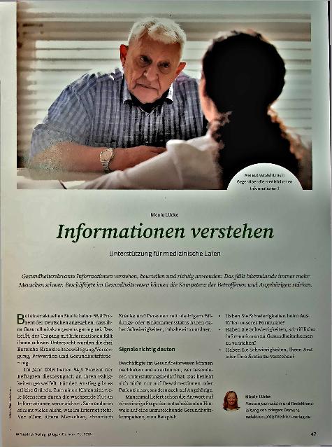 Vorschauseite 1: Informationen verstehen: Unterstützung für medizinische Laien