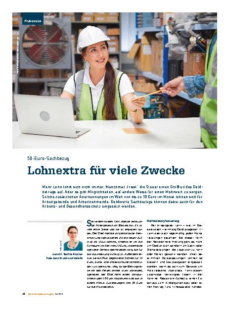 Vorschauseite 1: 50-Euro-Sachbezug Lohnextra für viele Zwecke