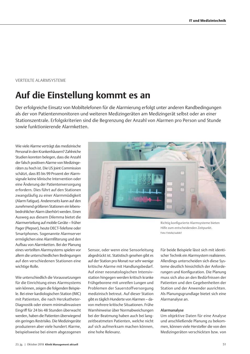 Vorschauseite 1: Verteilte Alarmsysteme: Auf die Einstellung kommt es an