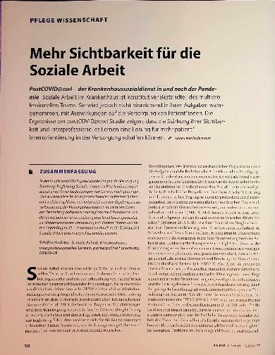Vorschauseite 1: Mehr Sichtbarkeit für die Soziale Arbeit