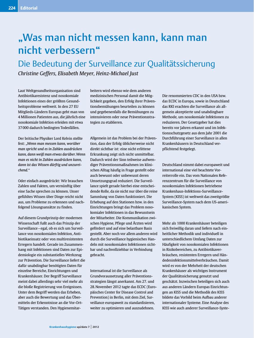 Vorschauseite 1: ?Was man nicht messen kann, kann man nicht verbessern?