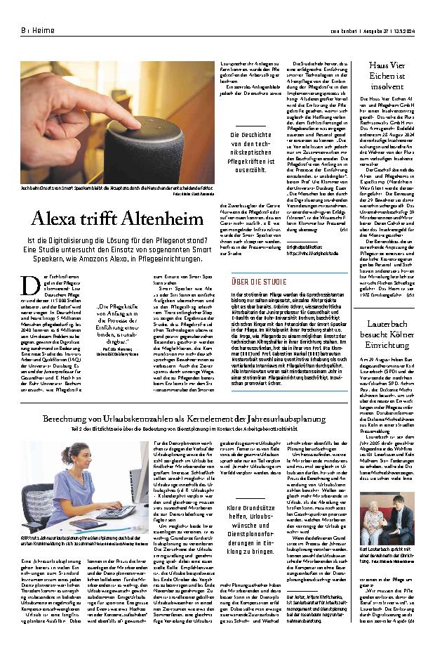 Vorschauseite 1: Alexa trifft Altenheim.