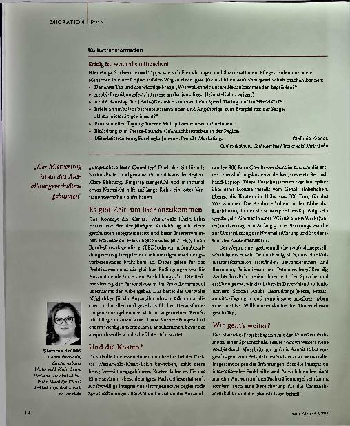 Vorschauseite 3: "Der Weg der Integration ist ein Langstreckenlauf."