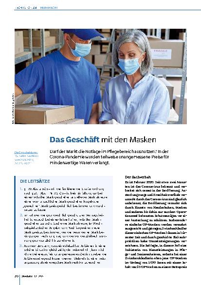 Vorschauseite 1: Das Geschäft mit den Masken