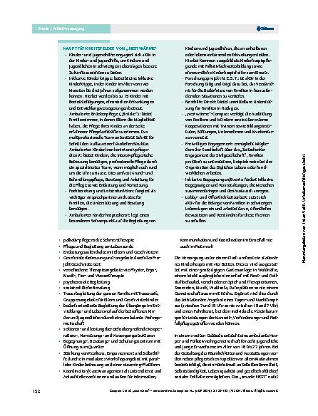 Vorschauseite 4: „Nestwärme“ – ein innovatives Konzept zur Hospizund Palliativversorgung