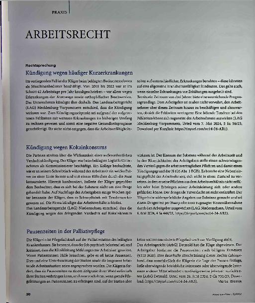 Vorschauseite 1: Arbeitsrecht