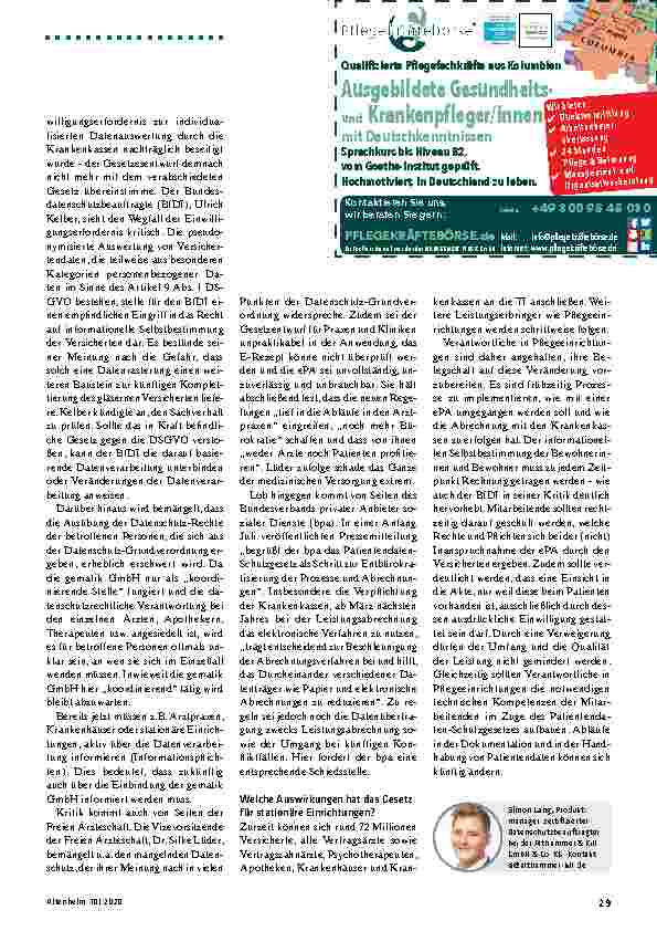 Vorschauseite 2: Das neue Patientendatenschutzgesetz