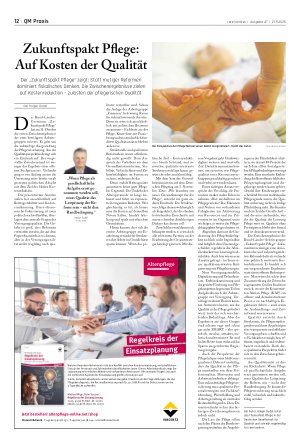 Vorschauseite 1: Zukunftspakt Pflege: Auf Kosten der Qualität