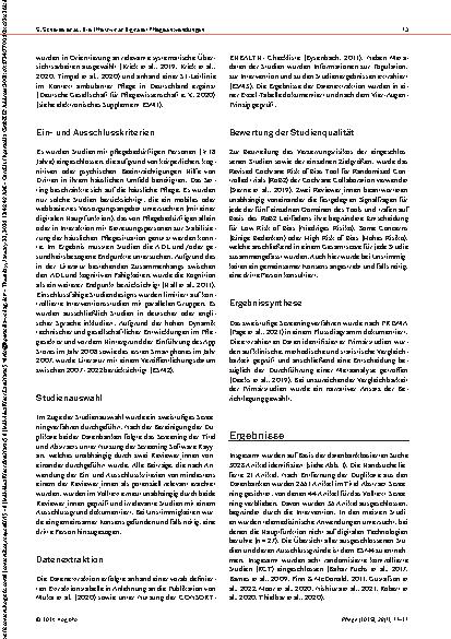 Vorschauseite 3: Effektivität digitaler Pflegeanwendungen bei Pflegebedürftigen im häuslichen Umfeld