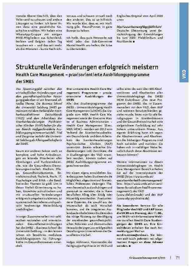 Vorschauseite 3: In der Pandemie sind „normale Dinge nicht normal, unnormale sind normal“.