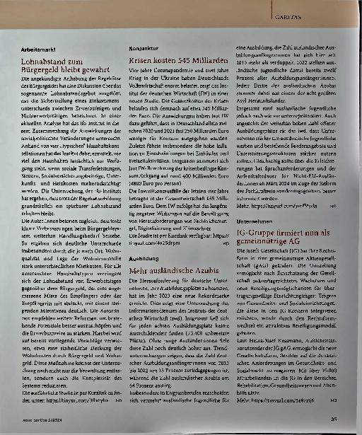Vorschauseite 2: BAGFW-Gesamtstatistik zeigt die große Bedeutung der freien Wohlfahrtspflege.