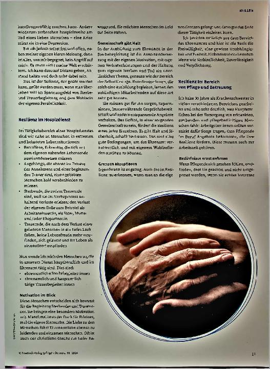 Vorschauseite 2: Beziehung ist alles Fürsorge in der Hospizarbeit