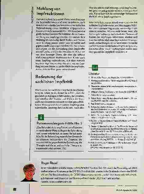 Vorschauseite 4: Impfen? Wenn Patienten um Rat fragen.