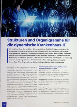 Vorschauseite 1: Strukturen und Organigramme für die dynamische Krankenhaus-IT