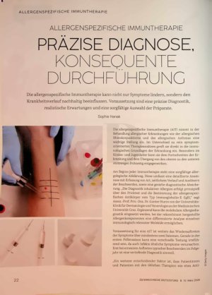 Vorschauseite 1: Allergenspezifische Immuntherapie Präzise Diagnose, konsequente Durchführung