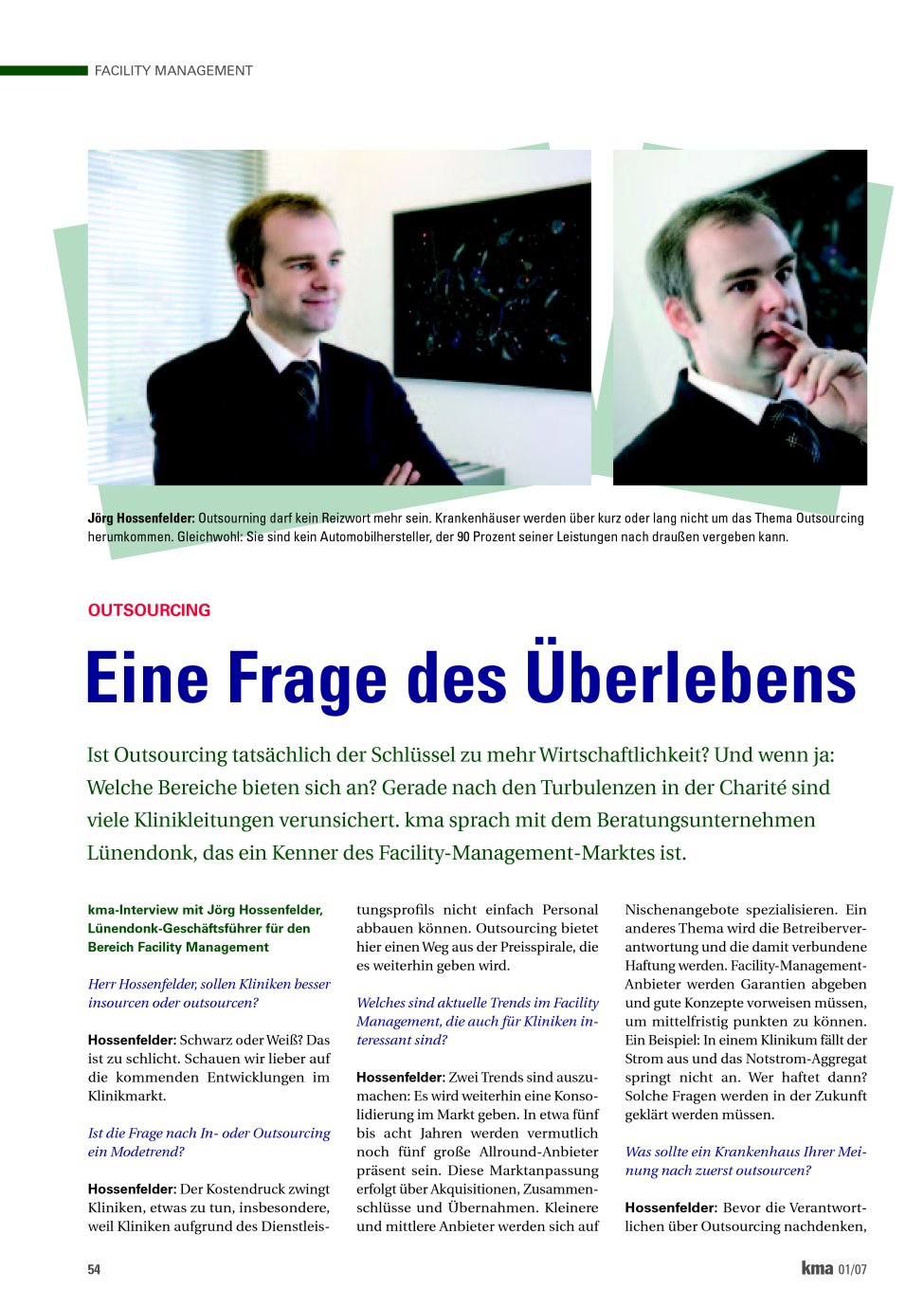 Vorschauseite 1: Eine Frage des Überlebens
