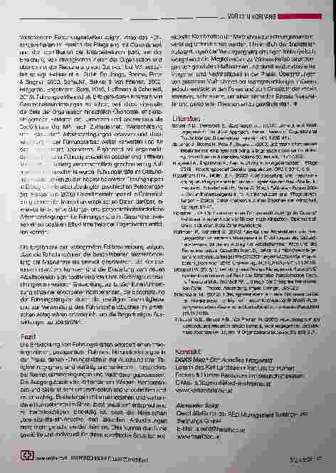 Vorschauseite 4: Beschreibung einer Führungsteam-Entwicklung im Rahmen der Fusion von Standorten