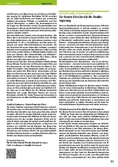 Vorschauseite 2: Altersbilder sollten so bunt sein wie das Alter selbst! Warum es für die Gesundheitsförderung wichtig ist, die Vielfalt in unseren Bildern vom Altern und Alter zu stärken