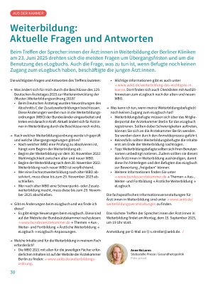 Vorschauseite 1: Weiterbildung: Aktuelle Fragen und Antworten