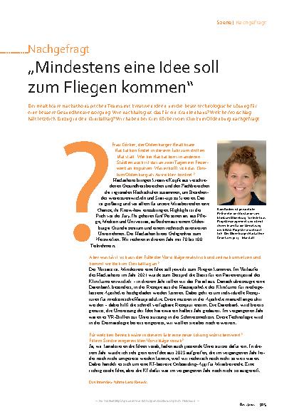 Vorschauseite 1: „Mindestens eine Idee soll zum Fliegen kommen.“