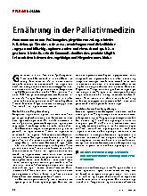 Vorschauseite 1: Ernährung in der Palliativmedizin
