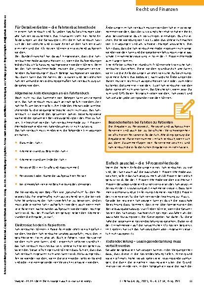 Vorschauseite 2: Mit dem Dienstwagen auch privat unterwegs