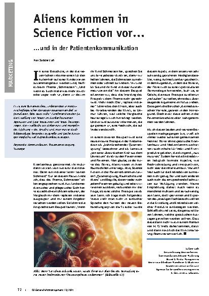 Vorschauseite 1: Aliens kommen in Science-Fiction vor... ...und in der Patientenkommunikation.