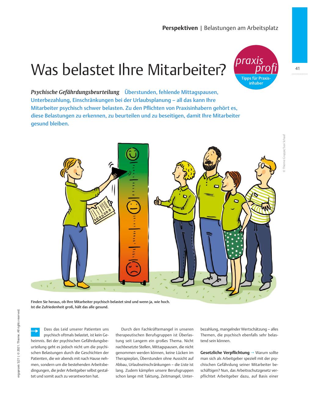 Vorschauseite 1: Was belastet Ihre Mitarbeiter? - Psychische Gefährdungsbeurteilung