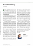 Vorschauseite 1: Corrected: Nie wieder Krieg.