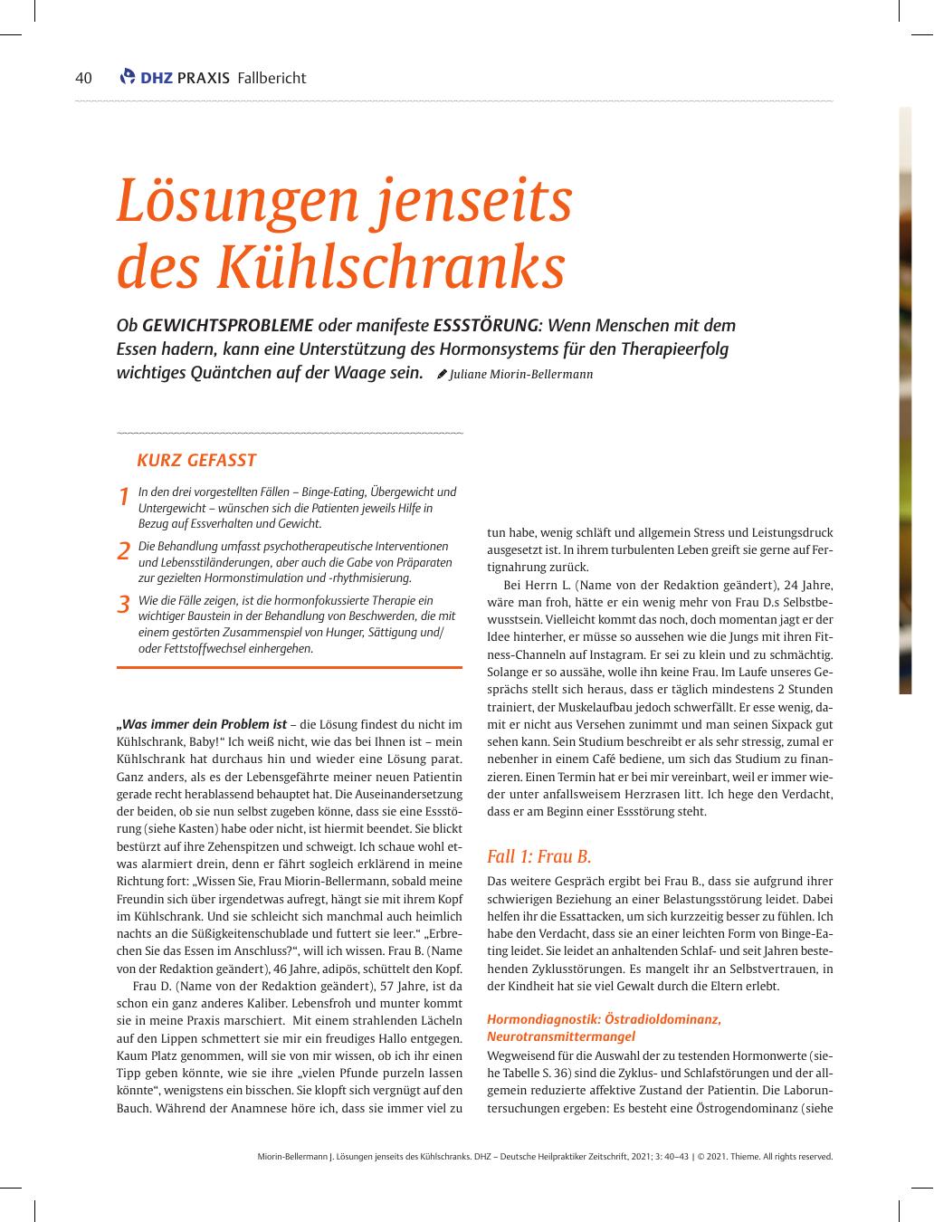 Vorschauseite 1: Lösungen jenseits des Kühlschranks