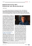 Vorschauseite 1: Bibliothekarstag 2020: Bibliotheken sind demokratie-relevant