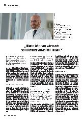Vorschauseite 1: "Wann können wir noch von Intensivmedizin reden?"