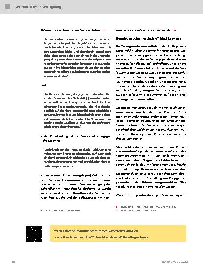 Vorschauseite 3: Zwangsmedizinische Behandlung außerhalb von Krankenhäusern