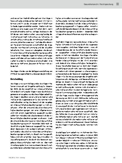 Vorschauseite 2: Entgeltfortzahlung bei Arbeitsunfähigkeit nach einer privaten Operation