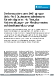 Vorschauseite 1: Der Innovationspreis 2021 ging an Univ.-Prof. Dr. Andreas Wiedemann für sein digitales Info-Tool, das Nebenwirkungen von Medikamenten auf den Harntrakt anzeigt.