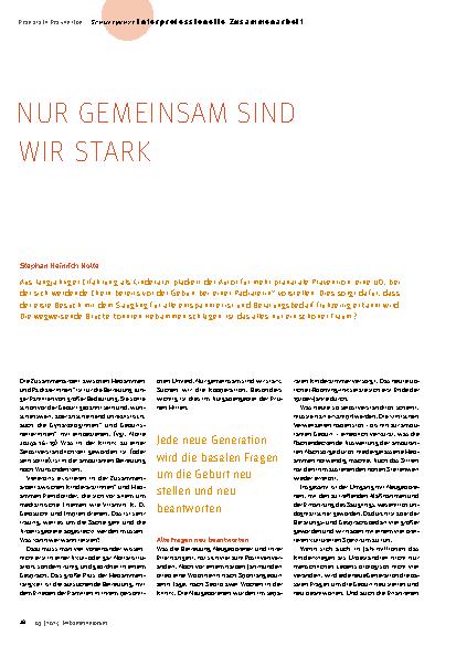 Vorschauseite 1: Nur gemeinsam sind wir stark