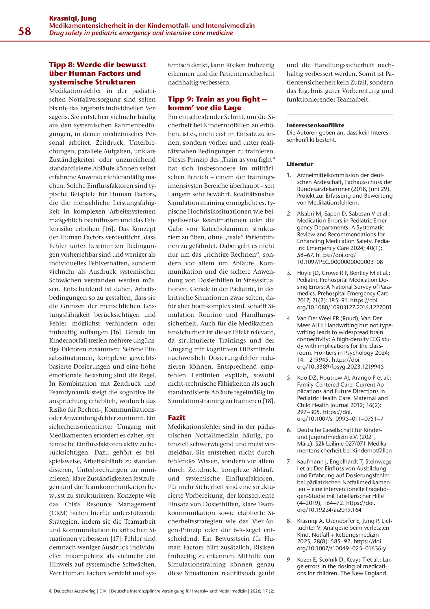 Vorschauseite 5: Medikamentensicherheit in der Kindernotfall- und Intensivmedizin