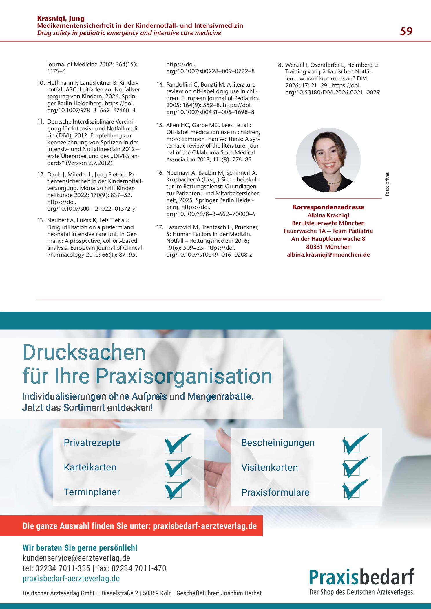 Vorschauseite 6: Medikamentensicherheit in der Kindernotfall- und Intensivmedizin
