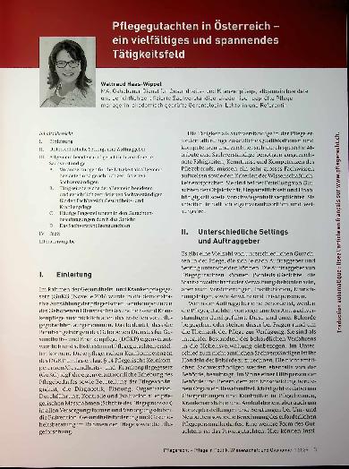 Vorschauseite 1: Pflegegutachten in Österreich - ein vielfältiges und spannendes Tätigkeitsfeld