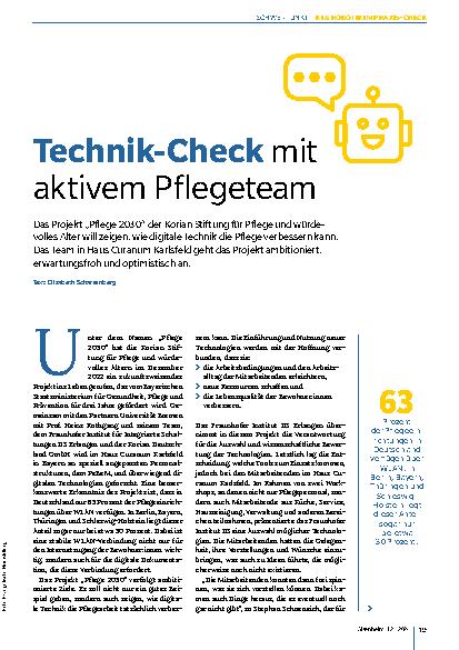 Vorschauseite 2: Technik-Check mit aktivem Pflegeteam