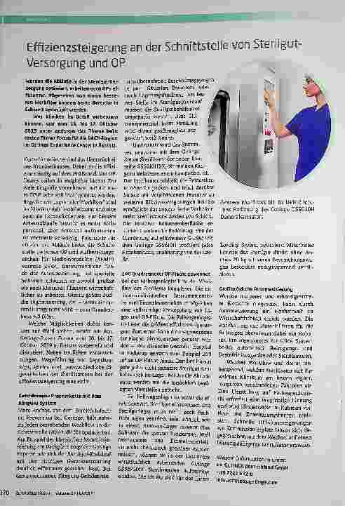 Vorschauseite 1: Effizienzsteigerung an der Schnittstelle von Sterilgut- Versorgung und OP