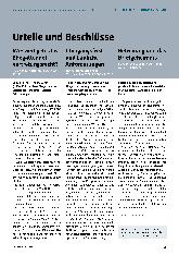 Vorschauseite 1: Urteile und Beschlüsse