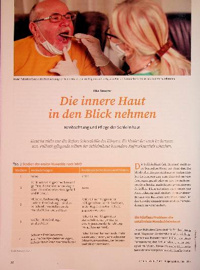 Vorschauseite 1: Die innere Haut in den Blick nehmen Beobachtung und Pflege der Schleimhaut