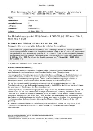 Vorschauseite 1: Zur Unterbringung